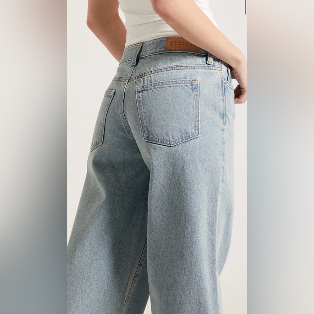 PacSun - Light Blue Wash / Wide Leg Jeans (“Casey Low Rise Baggy”) - Picture 2 of 7